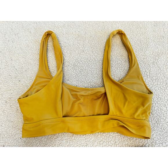 Aerie Mustard Yellow Bikini Set S Top M Bottom High Waisted Cheeky - Picture 5 of 10